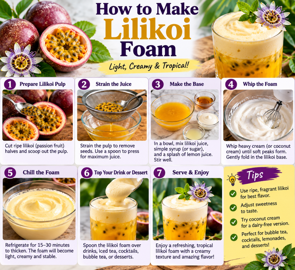 how to make lilikoi foam