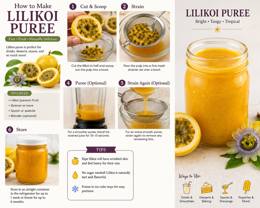 how to make lilikoi puree