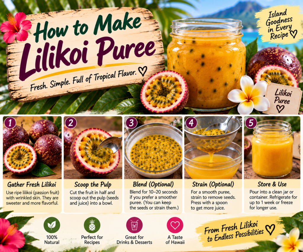 how to make lilikoi puree