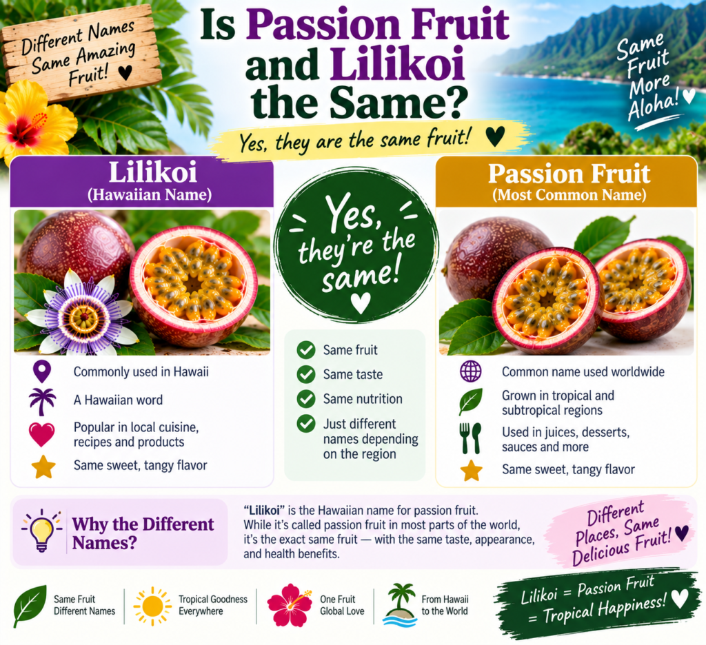 is passion fruit and lilikoi the same