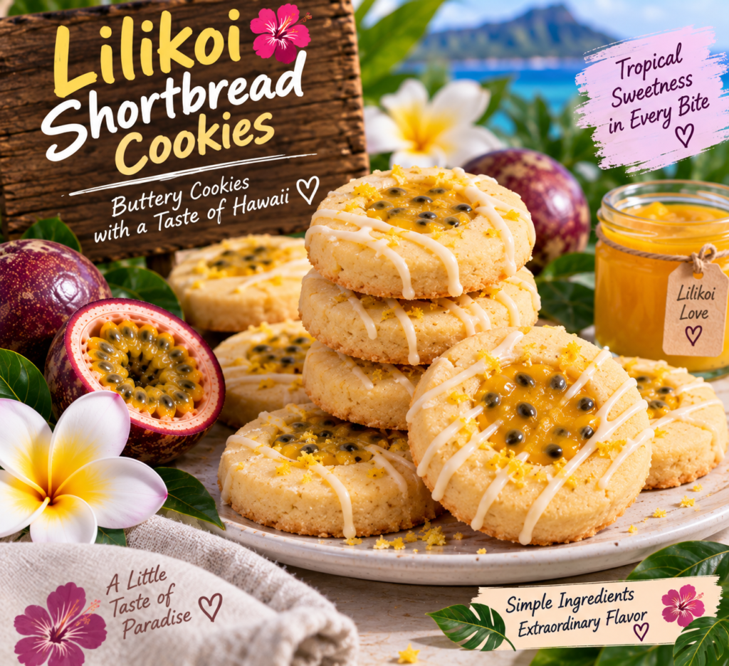 lilikoi shortbread cookiess