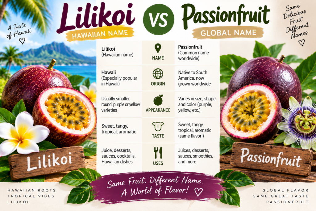 lilikoi vs passionfruit