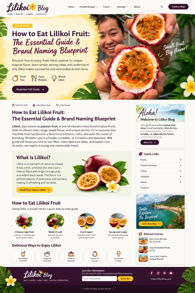 how to eat lilikoi fruit