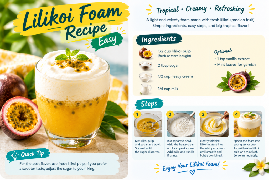 lilikoi foam recipe easy