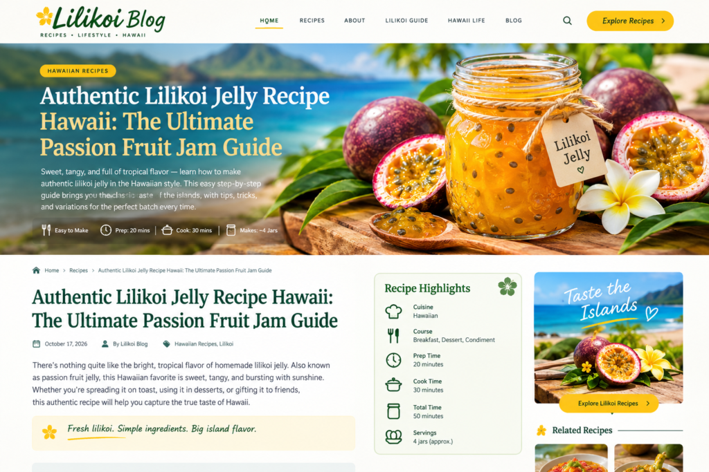 lilikoi jelly recipe hawaii